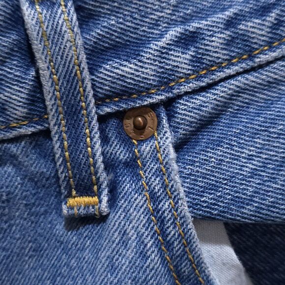 Levis 501 Light Wash Jeans 38x30 VTG 90s Retro Button Fly Distressed Grunge Work - Picture 4 of 16